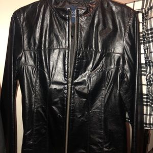 Black leather jacket